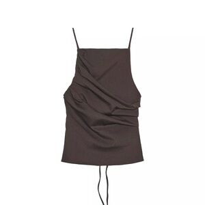 Open-back pleated top Women's Tank